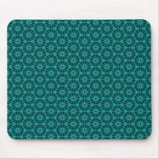 Sternrad-Muster - Grüne Farbtöne Mousepad