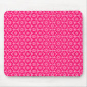 Sternrad Muster - Neon Red auf Pink FF87B6 Mousepad (Vorne)