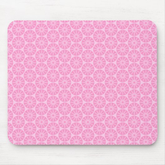 Sternrad-Muster - Pink-Farbtöne Mousepad (Vorne)