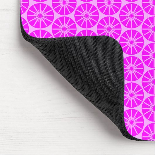 Sternrad Muster - Schatten von Magenta Pink Mousepad (Ecke)