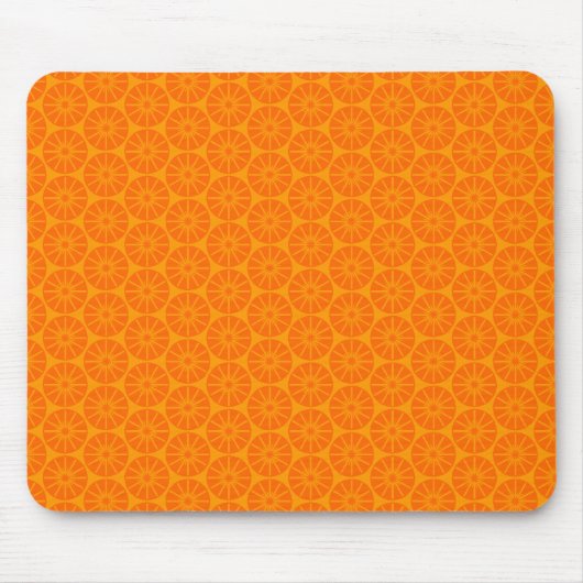 Sternradmuster - Orangefarbene Farbtöne Mousepad (Vorne)