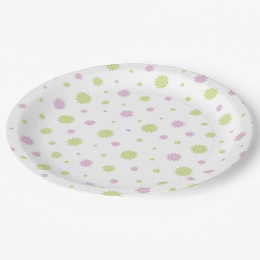 Sterns. Geschenkpapier Pappteller (Schrägansicht)