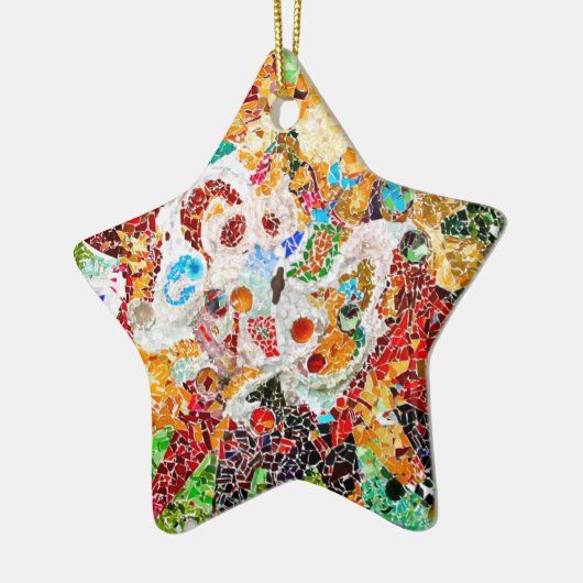 Sternschmuck Gaudi Keramik Ornament (Links)