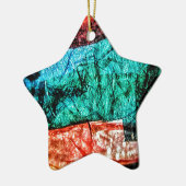 Sternschmuck gerecycelt Foto Keramik Ornament (Links)