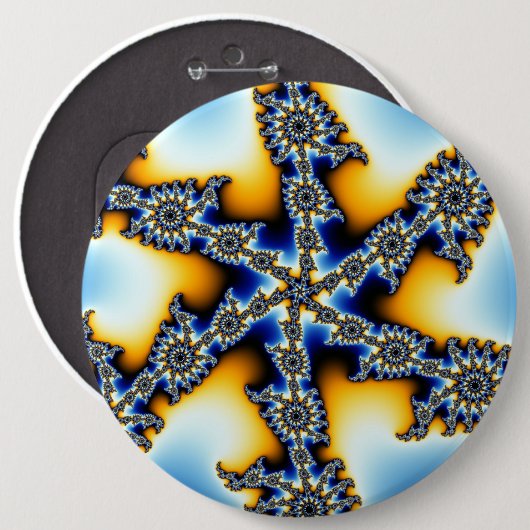 Sternschneeflocke-Knöpfe Button (Vorne & Hinten)