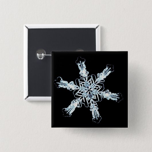 Sternschneekristall Button (Vorne & Hinten)