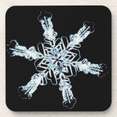 Sternschneekristall Getränkeuntersetzer (Vorderseite)