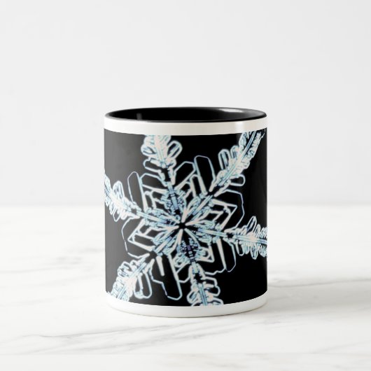 Sternschneekristall Zweifarbige Tasse (Mittel)