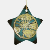 Sternschnupfen durch Wolken Keramik Ornament (Rechts)