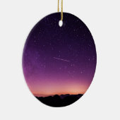 Sternschnuppe im Himmel Keramik Ornament (Rechts)
