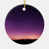 Sternschnuppe im Himmel Keramik Ornament (Vorne)