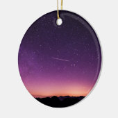 Sternschnuppe im Himmel Keramik Ornament (Links)