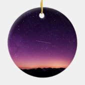 Sternschnuppe im Himmel Keramik Ornament (Hinten)