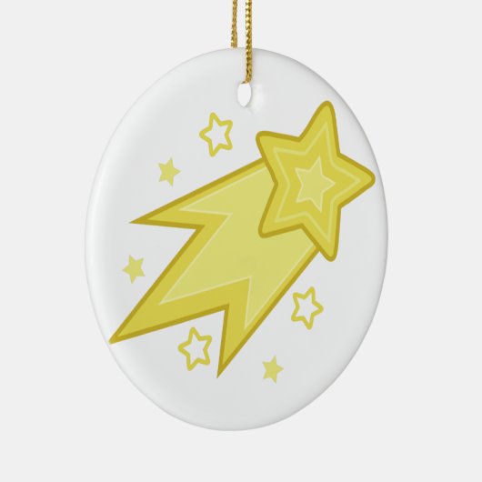 Sternschnuppe Keramik Ornament (Rechts)