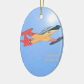 Sternschnuppe Lockheeds T33 Keramikornament (Links)