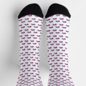 Sternschnuppe-Regenbogen-Muster Retro Pastell Socken (Oben)