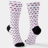 Sternschnuppe-Regenbogen-Muster Retro Pastell Socken (Gewinkelt)