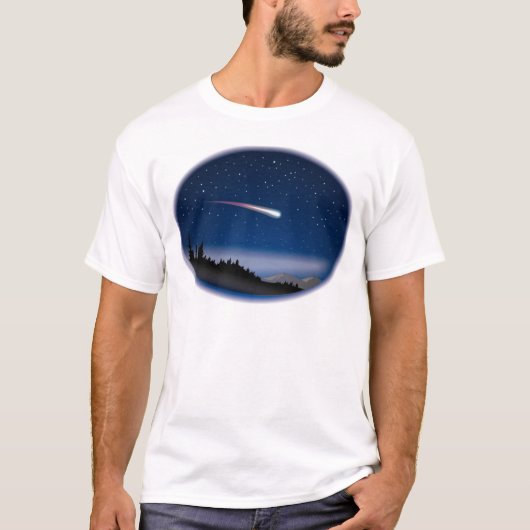 Sternschnuppe über Nacht T-Shirt (Vorderseite)