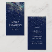 Sternschnuppen-sternenklare Nachtgold und -marine Visitenkarte (Vorne/Hinten)