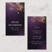 Sternschnuppen-sternenklare Nachtgold und -pflaume Visitenkarte (Vorne/Hinten)