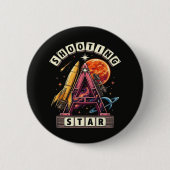 Sternschnuppen Weltraum Button (Vorderseite)