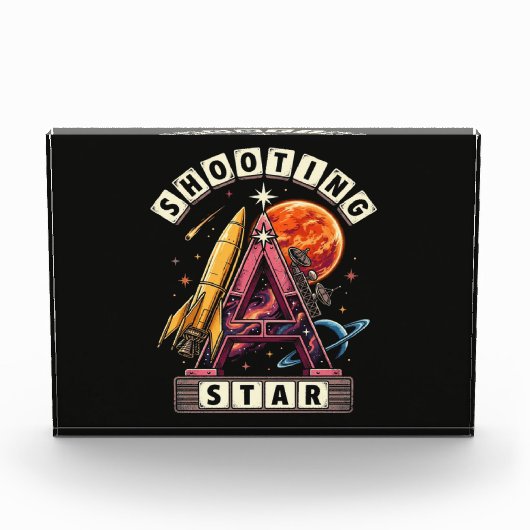 Sternschnuppen Weltraum Fotoblock (Vorderseite)
