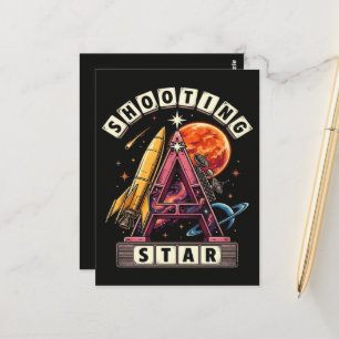 Sternschnuppen Weltraum Postkarte