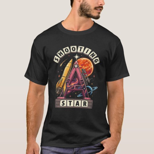 Sternschnuppen Weltraum T-Shirt (Vorderseite)