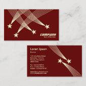 Sternschuss - Creme auf dunklem Maroon 660000 Visitenkarte (Vorne/Hinten)