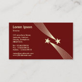 Sternschuss - Creme auf dunklem Maroon 660000 Visitenkarte (Rückseite)