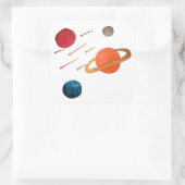 Sternschuss im Weltraum Quadratischer Aufkleber (Tasche)