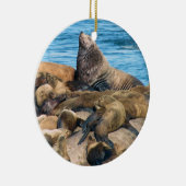 Sternseelöwe- und Hafen-Siegelverzierung Keramik Ornament (Rechts)