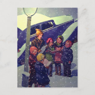 Sternsingen im Schnee, 1935 Postkarte