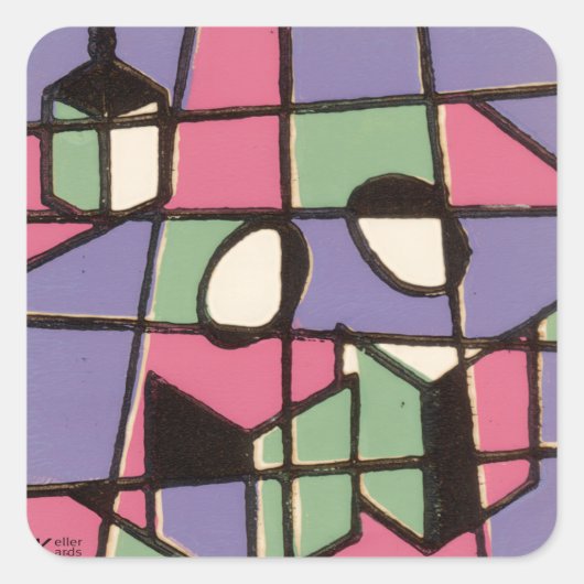 Sternsinger Quadratischer Aufkleber (Vorderseite)