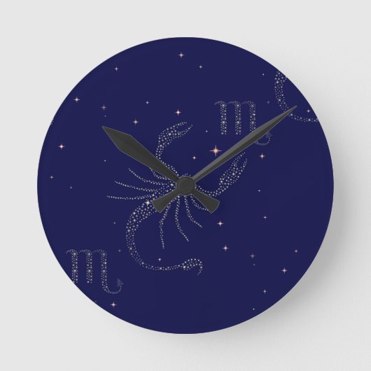 Sternskorpio Runde Wanduhr (Vorderseite)