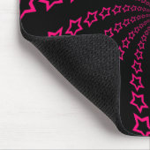 Sternspirale: Rosa und Schwarz: Benutzerdefinierte Mousepad (Ecke)