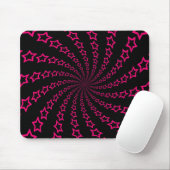 Sternspirale: Rosa und Schwarz: Benutzerdefinierte Mousepad (Mit Mouse)