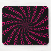 Sternspirale: Rosa und Schwarz: Benutzerdefinierte Mousepad (Vorne)
