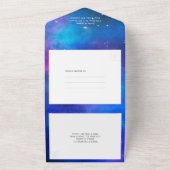 Sternstaubnebel in einer Einladung zur Hochzeit (Außenbereich)