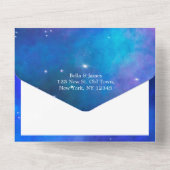 Sternstaubnebel in einer Einladung zur Hochzeit (Rückseite)