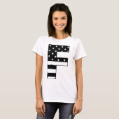 Sternstreifenbuchstabe F T-Shirt (Vorne ganz)