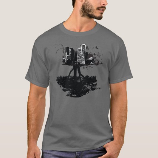 Sterntinten-Baum-Stadt-Shirt T-Shirt (Vorderseite)