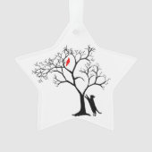 Sternverzierung des roten Vogels und der schwarzen Ornament (Vorderseite)