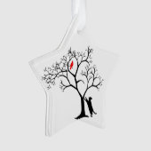 Sternverzierung des roten Vogels und der schwarzen Ornament (Vorderseite)