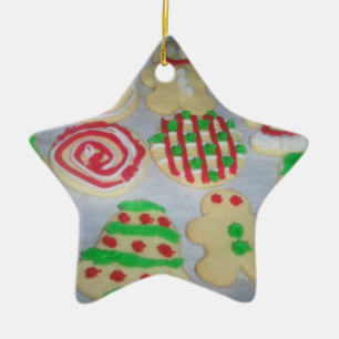 Sternweihnachtsplätzchenverzierung Keramik Ornament