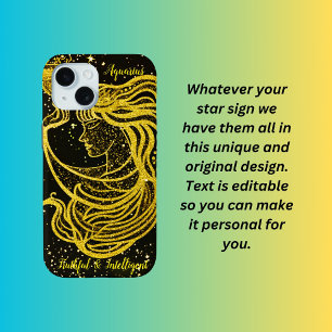 Sternzeichen Aquarius Case-Mate iPhone Hülle