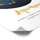 Sternzeichen Aquarius Poster (Ecke)
