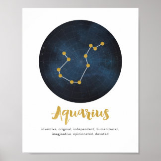 Sternzeichen Aquarius Poster