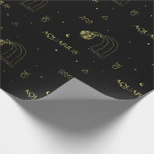 Sternzeichen Aquarius zodiac Geschenkpapier (Ecke)