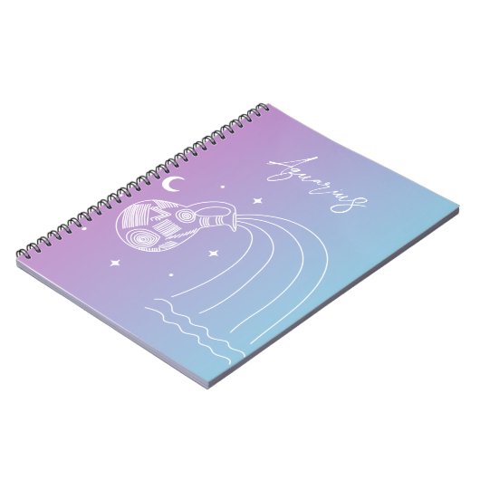 Sternzeichen Aquarius zodiac Notizblock (Linke Seite)